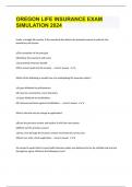 OREGON LIFE INSURANCE EXAM SIMULATION 2024