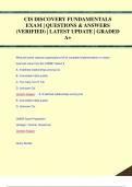 CIS DISCOVERY EXAMS PACK &vert; QUESTIONS & ANSWERS &lpar;VERIFIED&rpar; &vert; LATEST UPDATE &vert; GRADED A&plus;