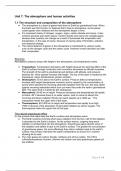 Summary IGCSE Environmental Management coursebook 3/3 (Units 7, 8, 9)