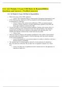 CLC 222 Module 1 Exam COR Roles & Responsibilities Questions and Answers  (Verified Answers)