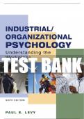Test Bank For Industrial/Organizational Psychology: Understanding the Workplace 6th Edition All Chapters - 9781319107390