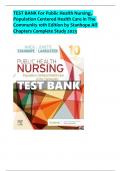TEST BANK For Public Health Nursing, Population Centered Health Care in The Community 10th Edition by Stanhope All Chapters Complete Study 2023