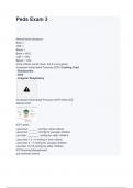 Peds Exam 3 questions and answers 