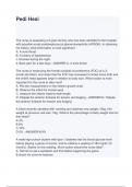Pedi Hesi test with correct solution 