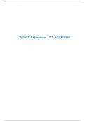 CNOR 241 Questions AND ANSWERS