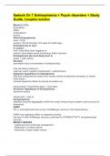 Sadock Ch 7 Schizophrenia + Psych disorders + Study Guide, Complete Solution
