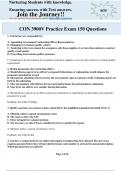 CON 3900V PRACTICE EXAM Updated Study Guide, Correctly Answered Questions