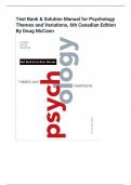 Test Bank & Solution Manual for Psychology  Themes and Variations, 6th Canadian Edition  By Doug McCan