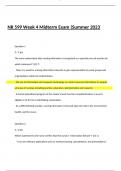 NR 599 Week 4 Midterm Exam (Summer 2023