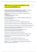 RMI exam 2 Correct Questions and Answers&lpar;GRADED A&plus;&rpar;
