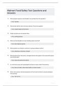 Walmart FoodSafety Test Questions and Answers