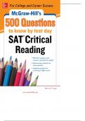 500 SAT Critical Reading Questions WITH ANSWERS 2024 UPDATE