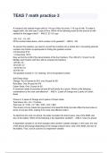 TEAS 7 math practice 3 Questions & Answers 2024 &lpar; A&plus; GRADED 100&percnt; VERIFIED&rpar;