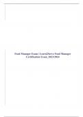 Food Manager Exam | Learn2Serve Food Manager Certification Exam_2023/2024.