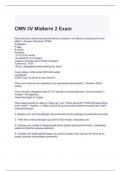 CMN 3V Midterm 2 Exam with correct Answers