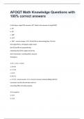 AFOQT Math Knowledge Questions with 100&percnt; correct answers