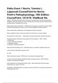 Patho Exam 1 Norris, Tommie L. Lippincott CoursePoint for Norris: Porth's Pathophysiology, 10th Edition. CoursePoint, 12/14/18. VitalBook file.|COMPLETE TEST BANK| Guide A+