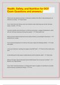 Health&comma; Safety&comma; and Nutrition for DCF  Exam Questions and answers&comma;&sol;