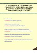 DCL103&colon; STEP & NCOPDS PROGRAM  COMPONENTS &lpar;SCENARIO Q&A&rpar; EXAM  &vert; QUESTIONS & ANSWERS &lpar;VERIFIED&rpar; &vert;  LATEST UPDATE &vert; GRADED A&plus;