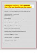 Contemporary Urban Environments&comma;  Exam Review Questions and answers&sol;