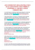 ATI COMMUNITY HEALTH PRACTICE B ALL QUESTIONS AND CORRECT ANSWERS| A+ GRADE LATEST VERSION 