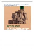 Test bank & Solution manual for Retailing Management 6th Edition  (Canadian Edition) by Michael Lev