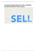 Test Bank & Solution Manual for SELL&comma; 3rd Edition  &lbrack;Canadian Edition&rsqb; By Thomas Ingra