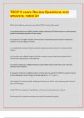 TSCP 2 exam Review Questions and  answers&comma; rated A&plus;