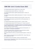 CMN 568 -Unit 3 Combo Exam 2023&sol;2024 Questions and Answers