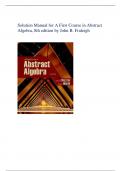 Solution Manual for A First Course in Abstract  Algebra, 8th edition by John B. Fraleigh