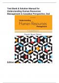Test Bank & Solution Manual for  Understanding Human Resources  Management A Canadian Perspective&comma; 2nd