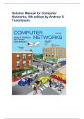 Solution Manual for Computer  Networks, 6th edition by Andrew S  Tanenbaum