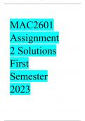 MAC2601  Assignment  2 Solutions  First  Semester  2023