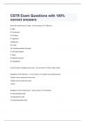 CSTR Exam Questions with 100% correct answers