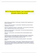  NCTJ Essential Media Law questions and answers latest top score.
