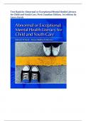 Test Bank for Abnormal or Exceptional Mental Health Literacy  for Child and Youth Care&comma; First Canadian Edition&comma; 1st edition by  Laura Gura