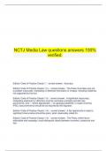   NCTJ Media Law questions answers 100% verified.