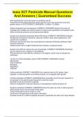 Iowa 3OT Pesticide Manual Questions And Answers &vert; Guaranteed Success