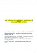  NCTJ Essential Media Law questions and answers 100% verified.