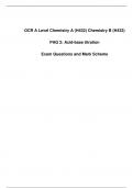 OCR A Level Chemistry A &lpar;H432&rpar; Chemistry B &lpar;H433&rpar; PAG 2&colon; Acid-base titration Exam Questions and Mark Scheme
