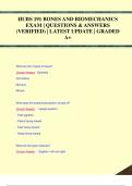 HUBS 191 BONES AND BIOMECHANICS  EXAM &vert; QUESTIONS & ANSWERS  &lpar;VERIFIED&rpar; &vert; LATEST UPDATE &vert; GRADED  A&plus;