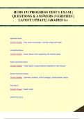 HUBS 191 PROGRESS TEST 1 EXAM &vert;  QUESTIONS & ANSWERS &lpar;VERIFIED&rpar; &vert;  LATEST UPDATE &vert; GRADED A&plus;