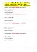 Rasmussen - MDC III - Final Exam NUR 2502 &sol; NUR2502 Final Exam &lpar;Latest 2023 &sol; 2024&rpar;&colon; Multidimensional Care III &sol; MDC 3 - Rasmussen