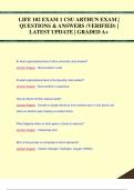 LIFE 102 EXAM 1 CSU ARTHUN EXAM |  QUESTIONS & ANSWERS (VERIFIED) |  LATEST UPDATE | GRADED A+