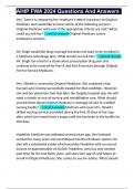 AHIP FWA 2024 Questions And Answers 