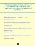MINNESOTA PERMIT TEST - FINES AND  LIMITS EXAM &vert; QUESTIONS & 100&percnt;  VERIFIED ANSWERS &vert; LATEST UPDATE &vert;  GRADED A&plus;