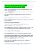 Certified ambulatory care nurse questions and answers 100&percnt; 