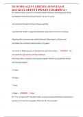 DEVOTED AGENT CERTIFICATION EXAM 2023&sol;2024 LATEST UPDATE GRADED A&plus;