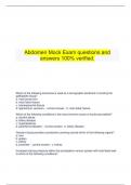   Abdomen Mock Exam questions and answers 100&percnt; verified&period;