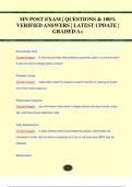 MN POST EXAM  PACK&vert; QUESTIONS & 100&percnt; VERIFIED ANSWERS &vert; LATEST UPDATE &vert; GRADED A&plus;